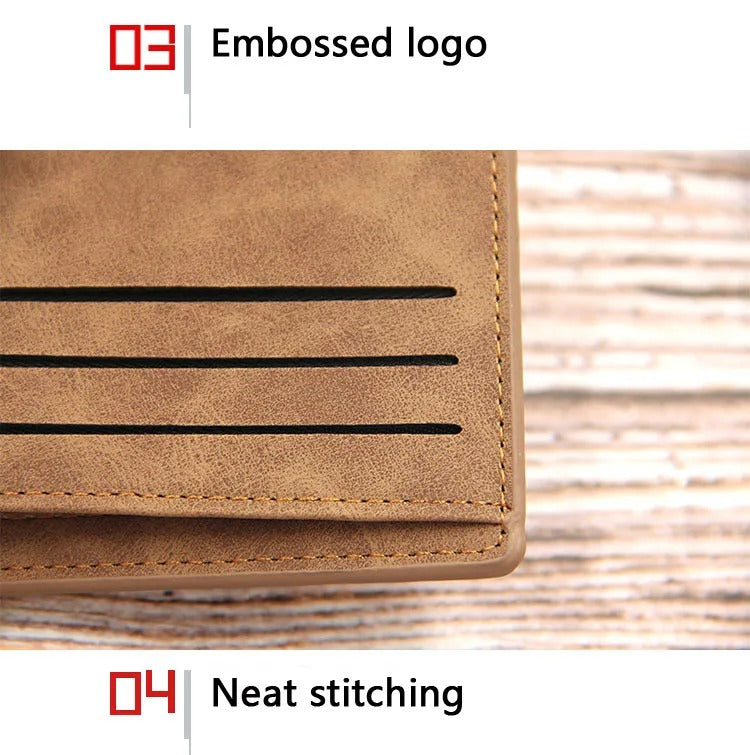 New Short Men Wallets Slim Card Holder Male Wallet PU Leather Small Zipper Coin Pocket Man Purse Wallet