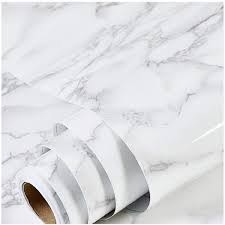 DS Traders  White Marble Texture Design PVC Waterproof Sheet (60cmx200cm)